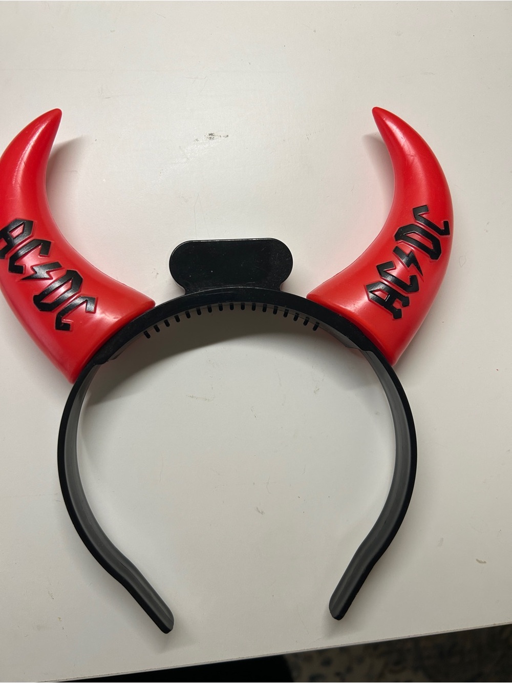 AC/DC Red Devil Horns Light up Headband Women Accessories Hair Accessory - Picture 3 of 4